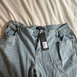Lioness Light Blue Denim Wide Leg Jeans XXL (12)